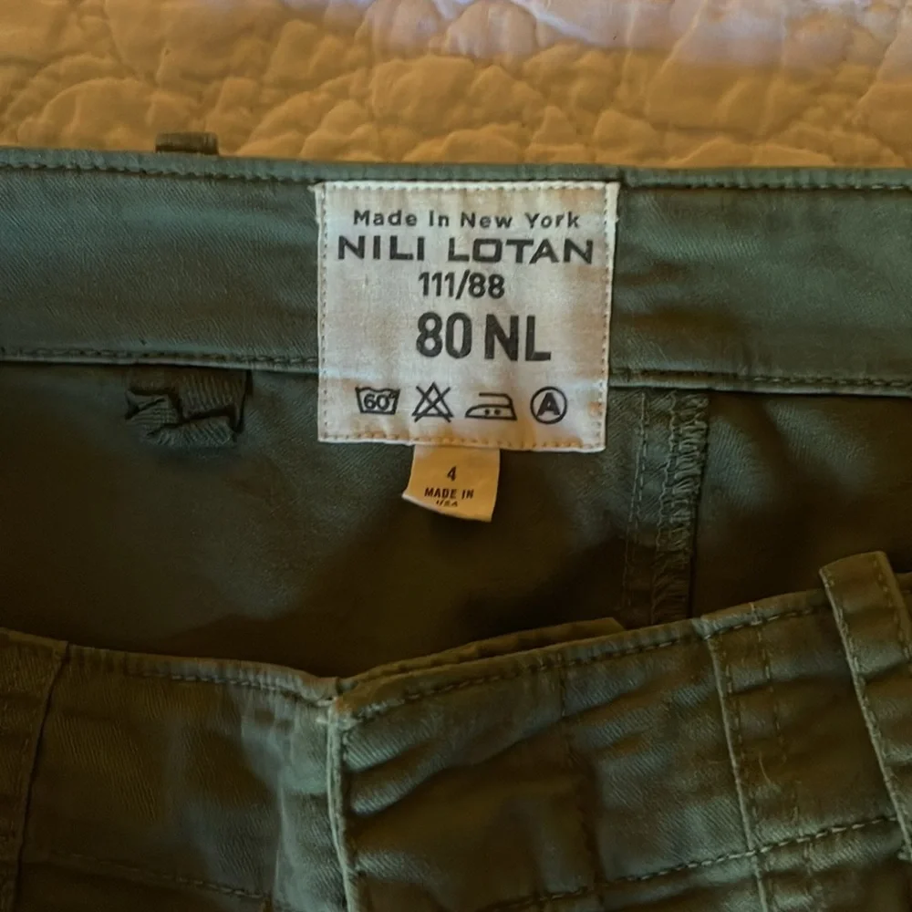 Nili Lotan Green Cargo Pants Relaxed Fit - Picture 2 of 5